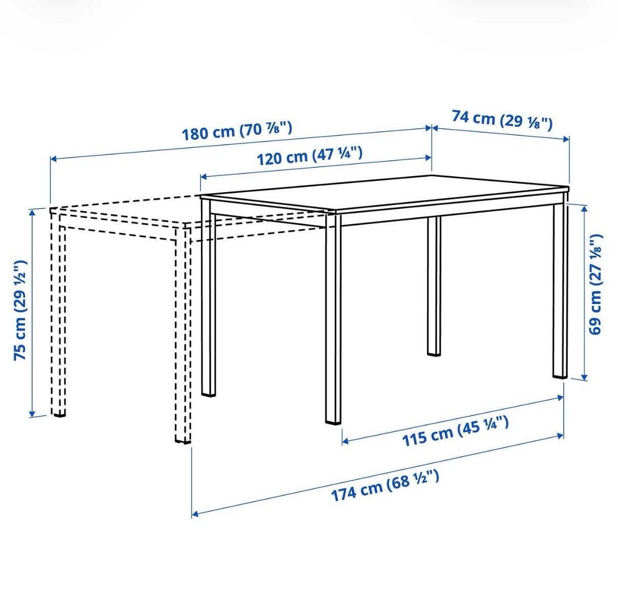 IKEA extendable dining table - photo 4