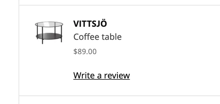 IKEA VITTSJÖ Coffee Table