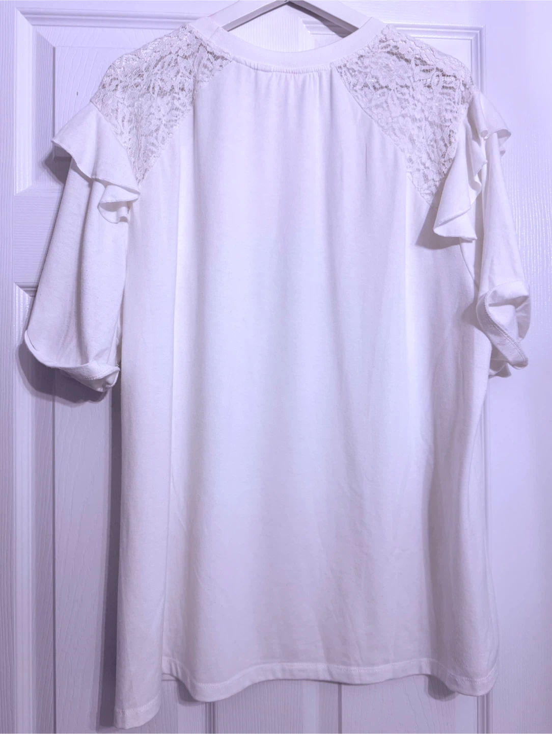 Adiva White Lace Detail Blouse - photo 3