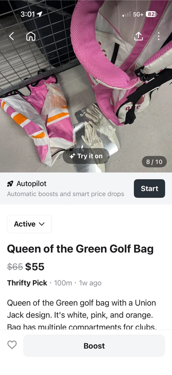 Queen of the Green Golf Bag - Union Jack Design - photo 3