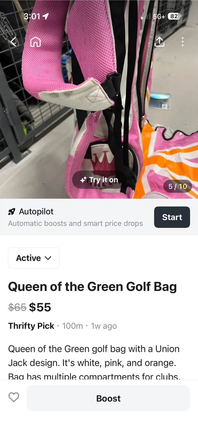 Queen of the Green Golf Bag - Union Jack Design - photo 4