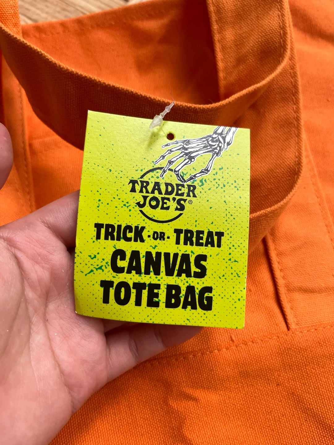 NEW Trader Joe’s Orange Trick-or-Treat Canvas Tote - photo 4