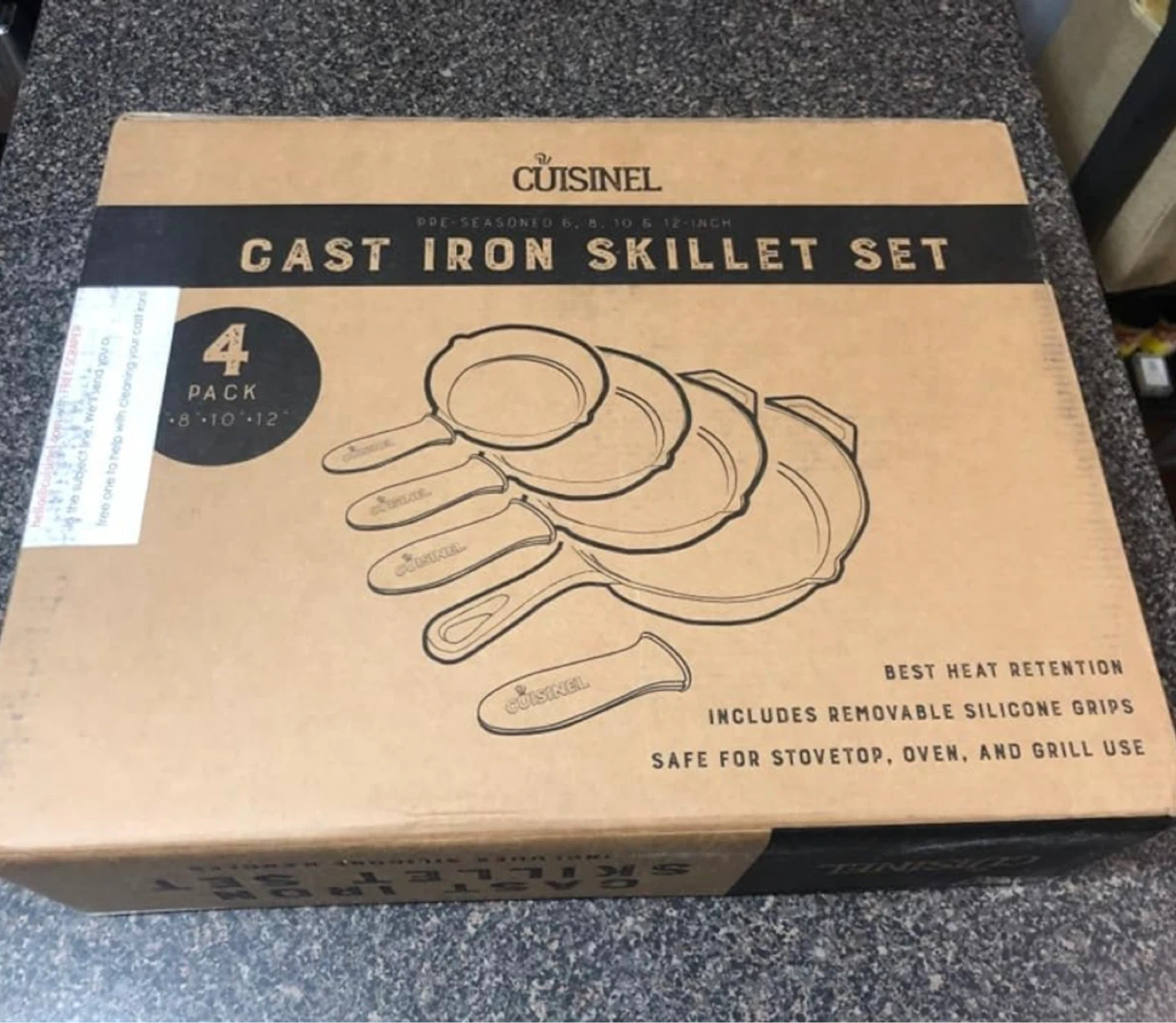 Cuisinel 4-Piece Cast Iron Skillet Set - photo 3