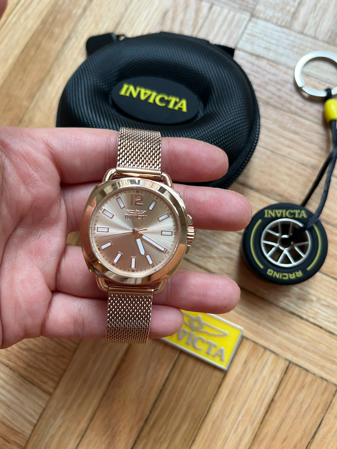 NEW Invicta Wildflower Aria 32mm Rose Gold Silver Dial Watch