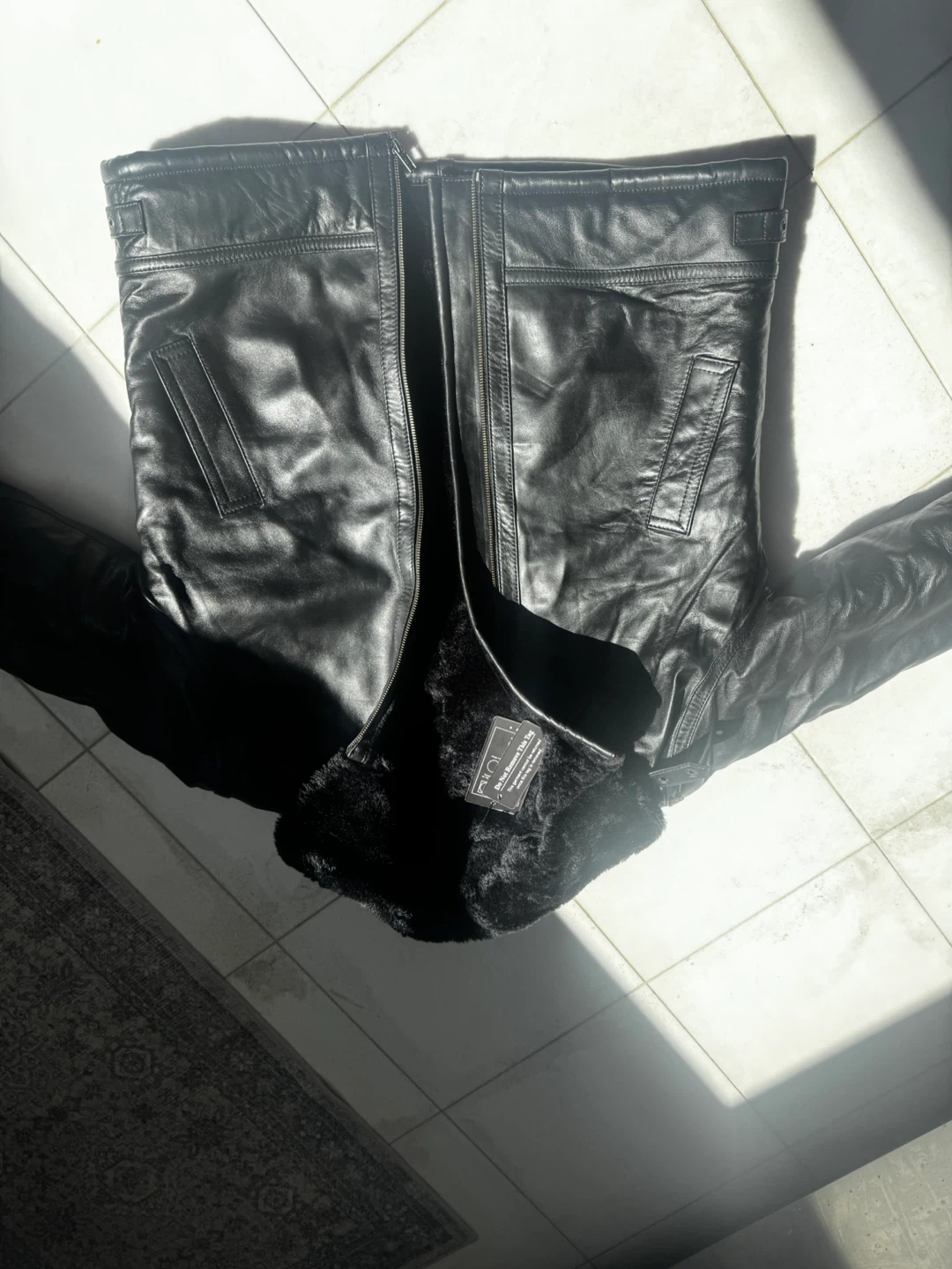 Kith Black Leather Bomber Jacket - photo 4
