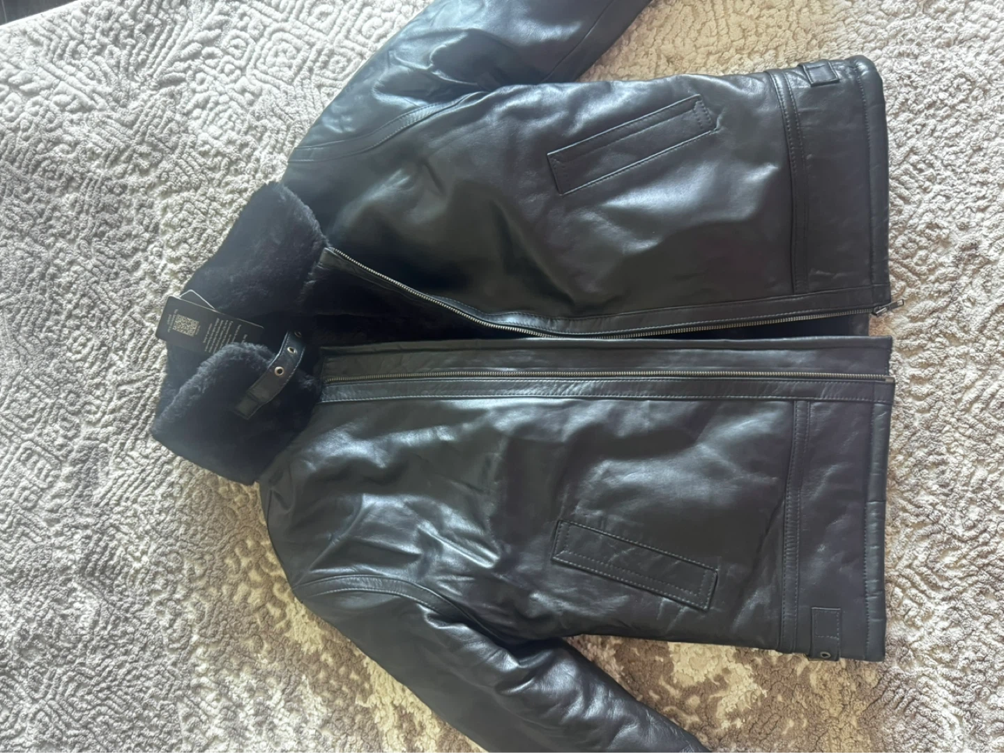 Kith Black Leather Bomber Jacket - photo 2