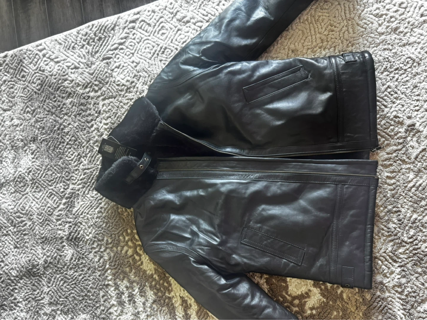 Kith Black Leather Bomber Jacket - photo 3