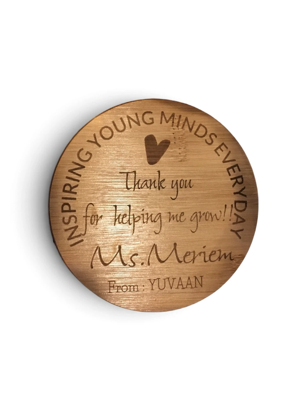 Engraved container  for Teachers