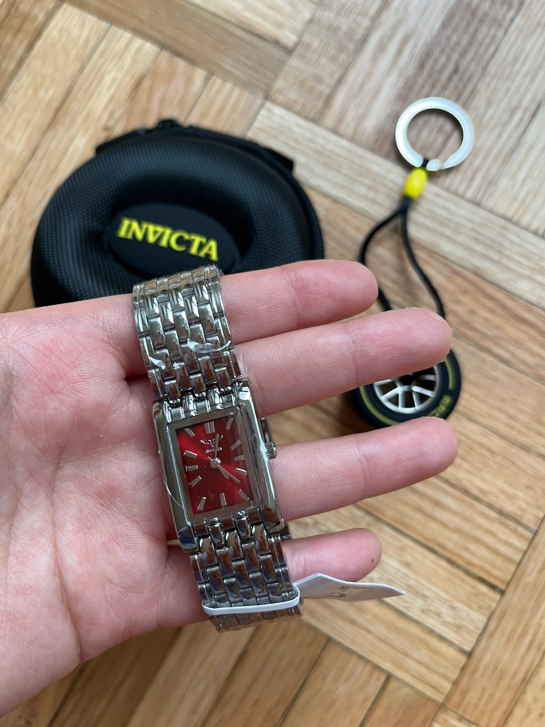 NEW Invicta Specialty I 20.5mm Red Dial Silver Watch