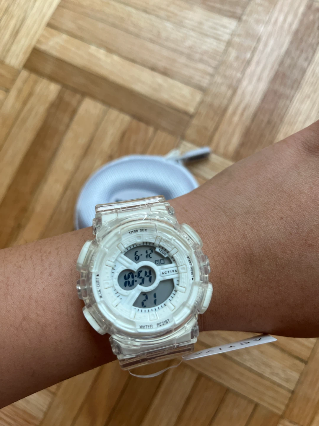 NEW Activa X Invicta Cyber Drift 43mm Clear White Digital Watch - photo 2