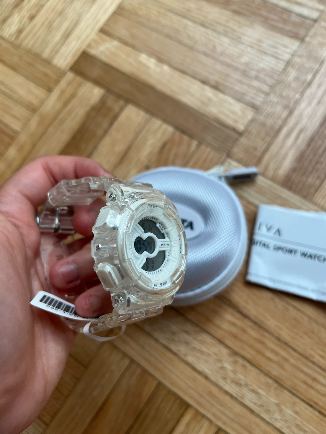 NEW Activa X Invicta Cyber Drift 43mm Clear White Digital Watch - photo 3