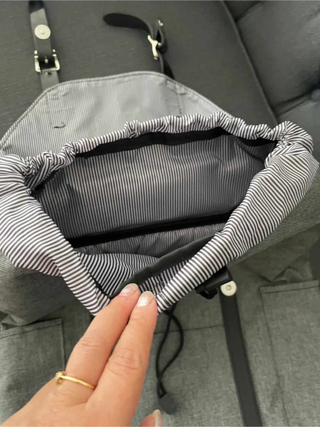 Grey Canvas Backpack - photo 2