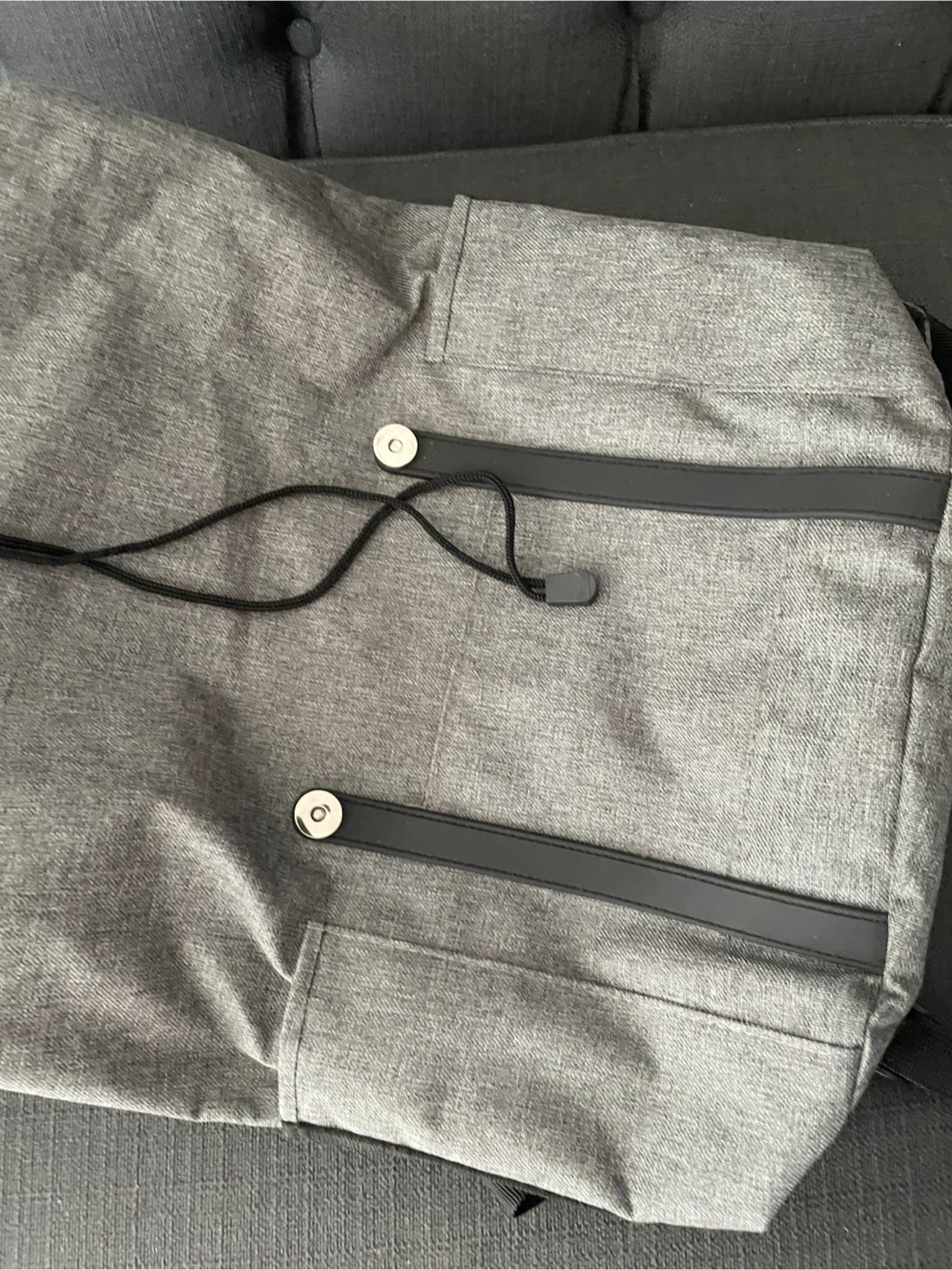 Grey Canvas Backpack - photo 3