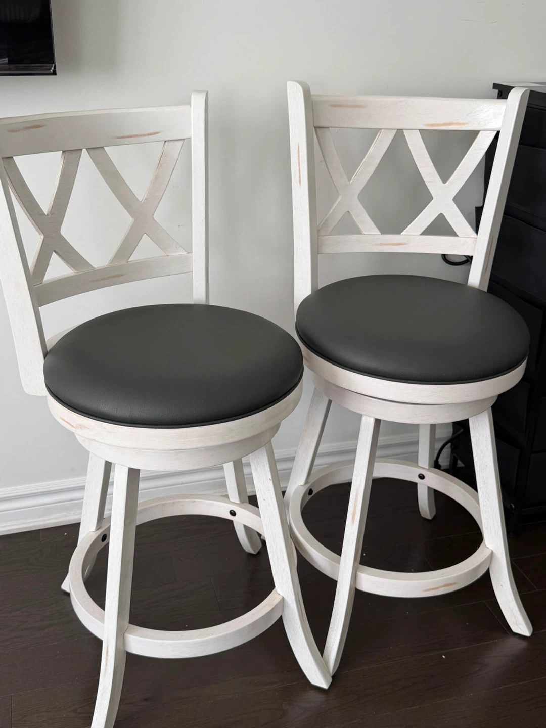 White Swivel Bar Stools