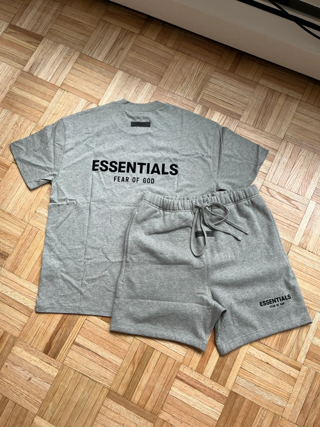 FEAR OF GOD ESSENTIALS SS22 Dark Oatmeal Set