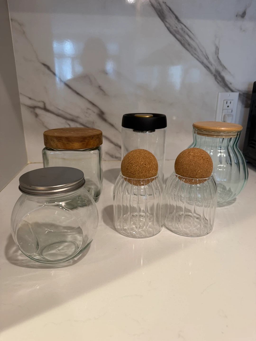 5 Glass Storage Jars