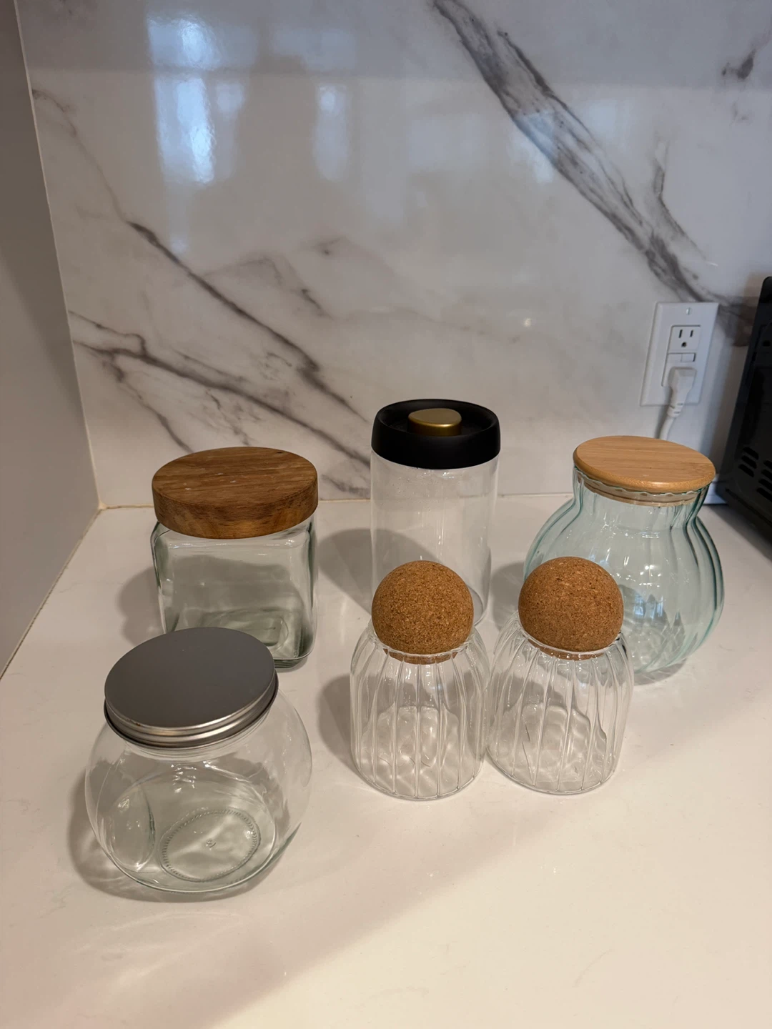 5 Glass Storage Jars - photo 2