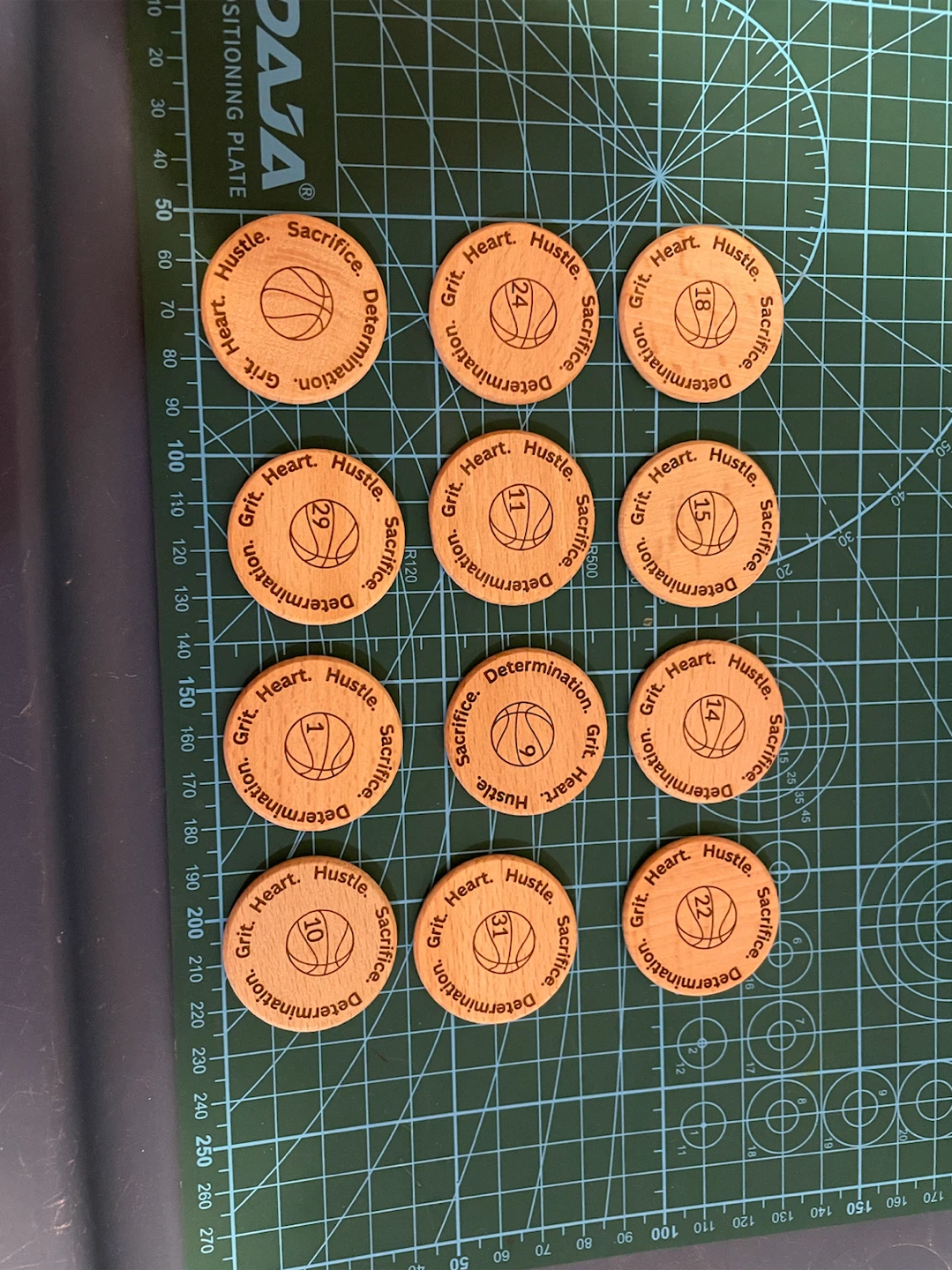 Wooden Basketball Tokens