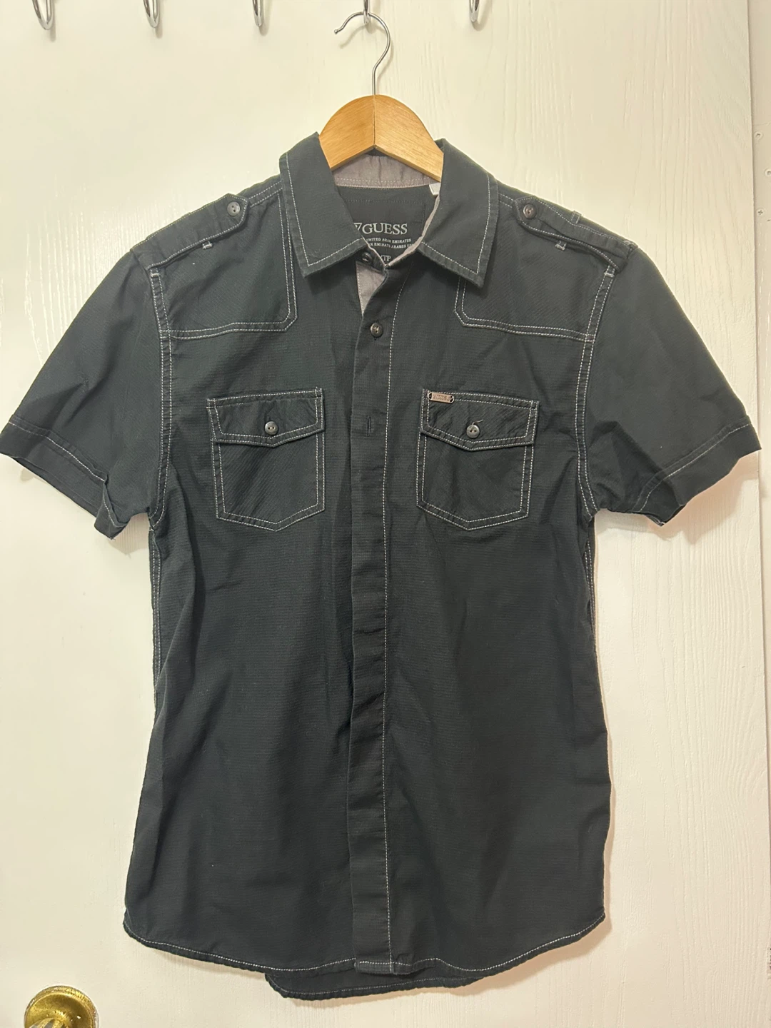 Guess Black Short Sleeve Shirt