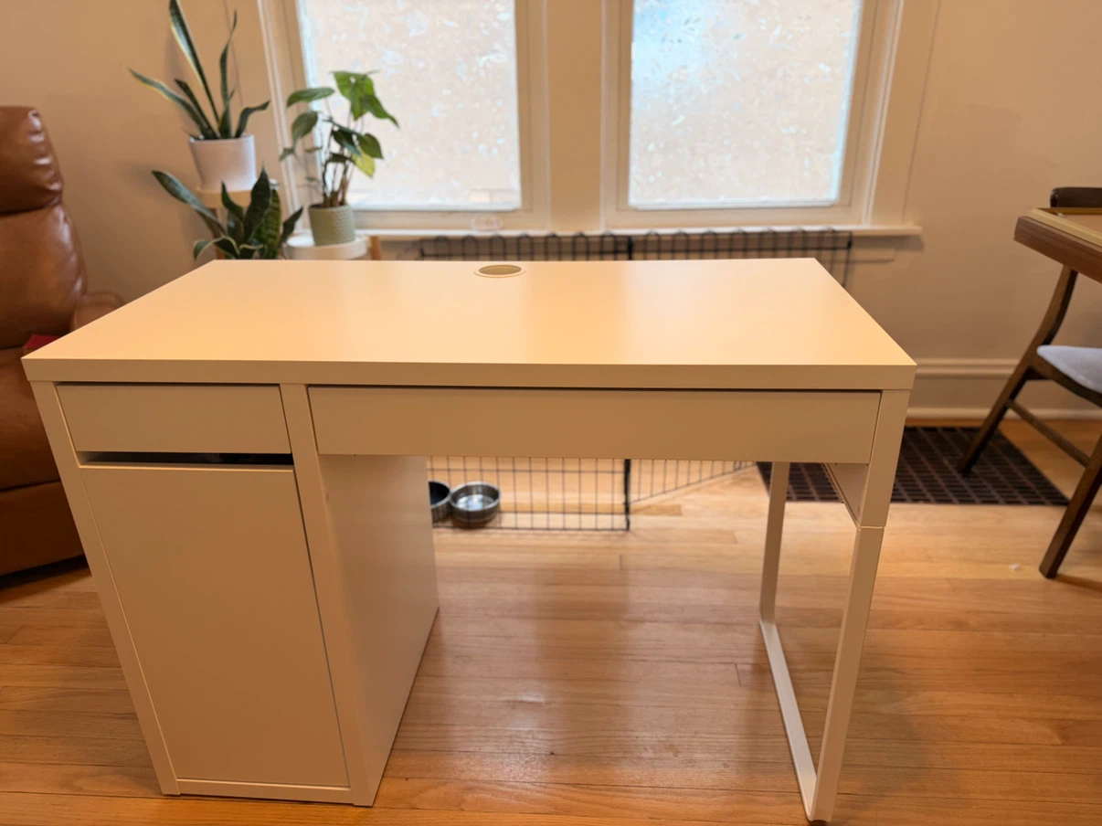 White IKEA Desk