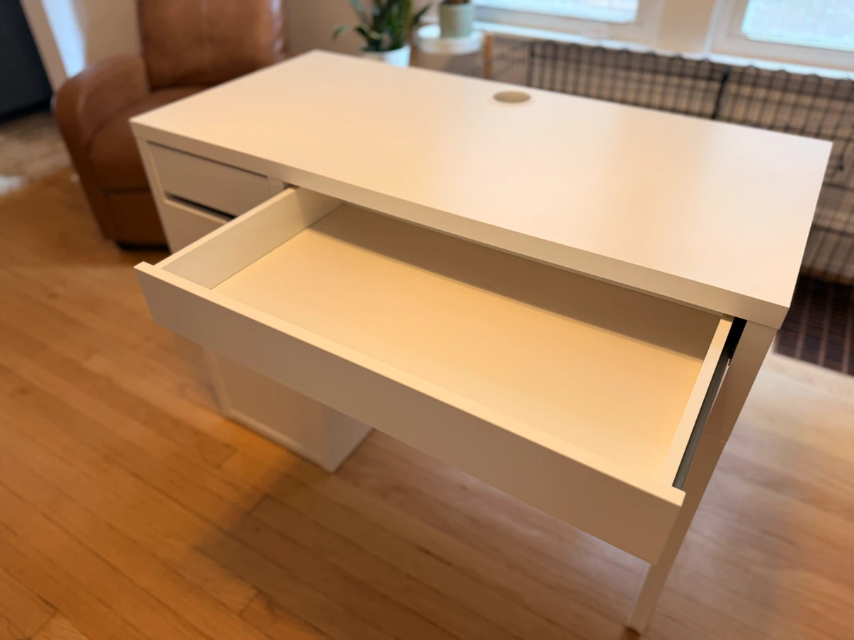 White IKEA Desk - photo 2