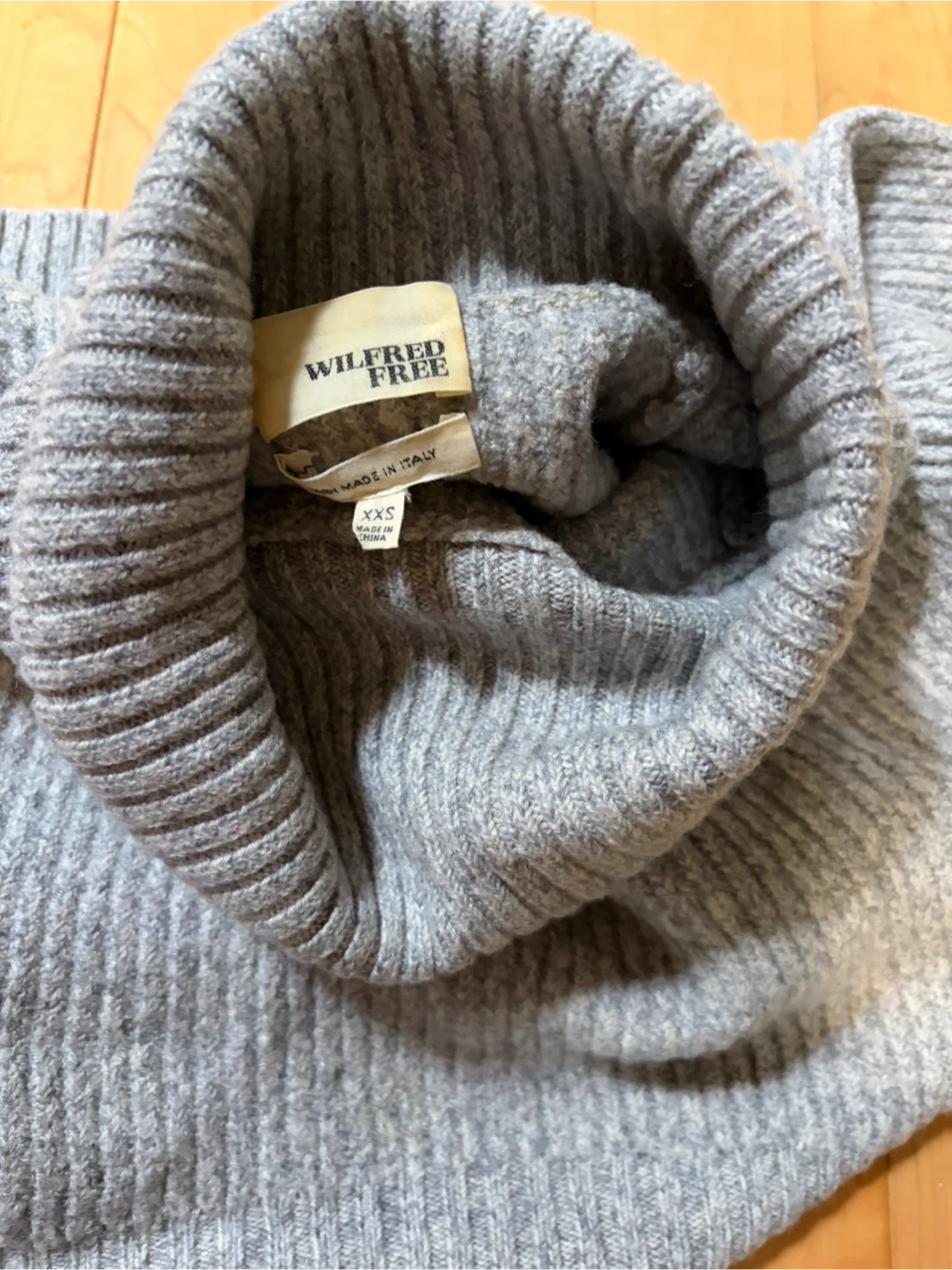 Wilfred Free Grey Turtleneck Sweater