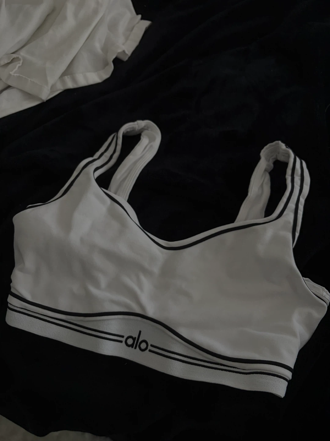 Alo Yoga White Sports Bra