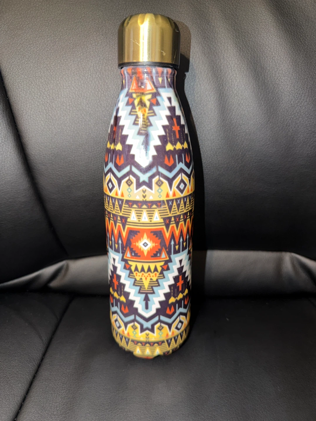 Geometric Print Insulated Water Bottle