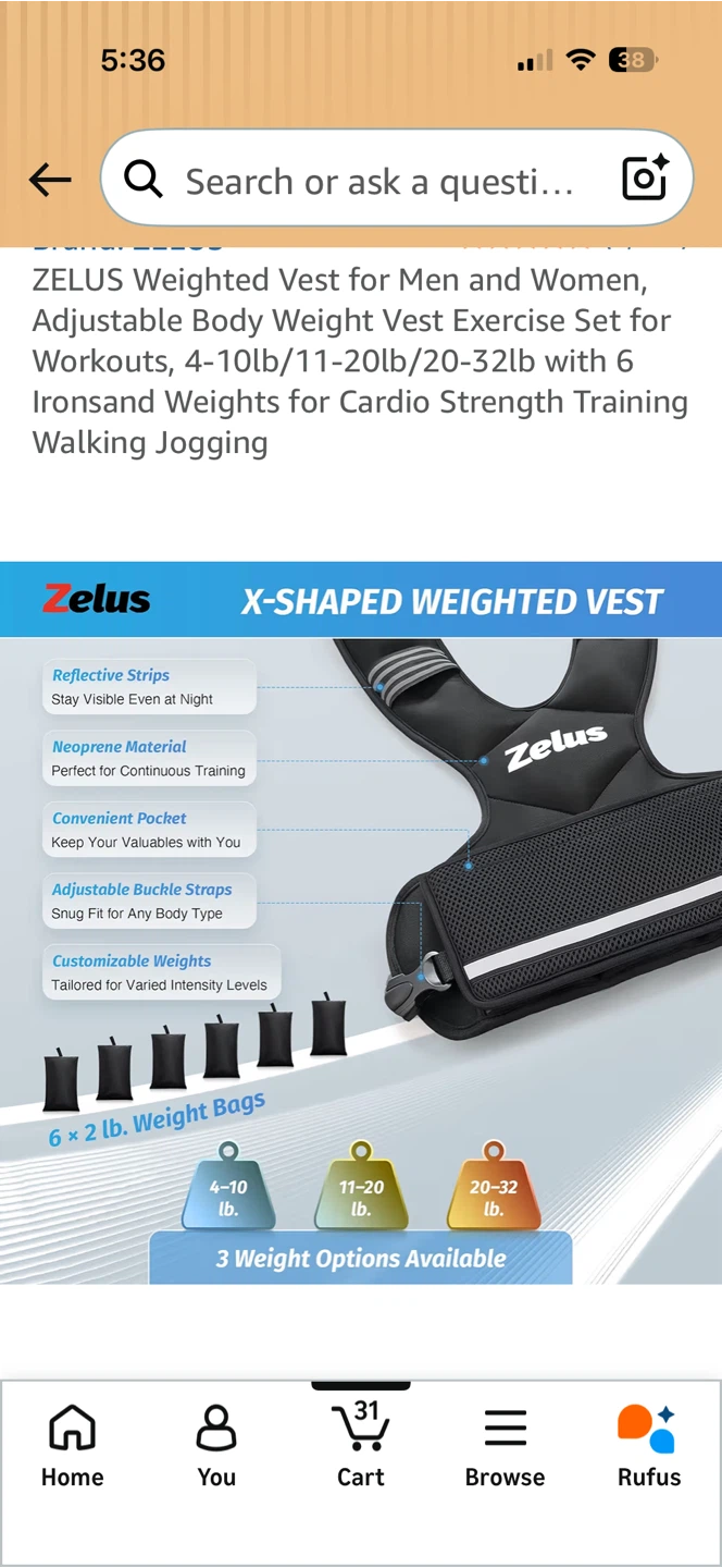 ZELUS Weighted Vest for Men and Women - photo 3