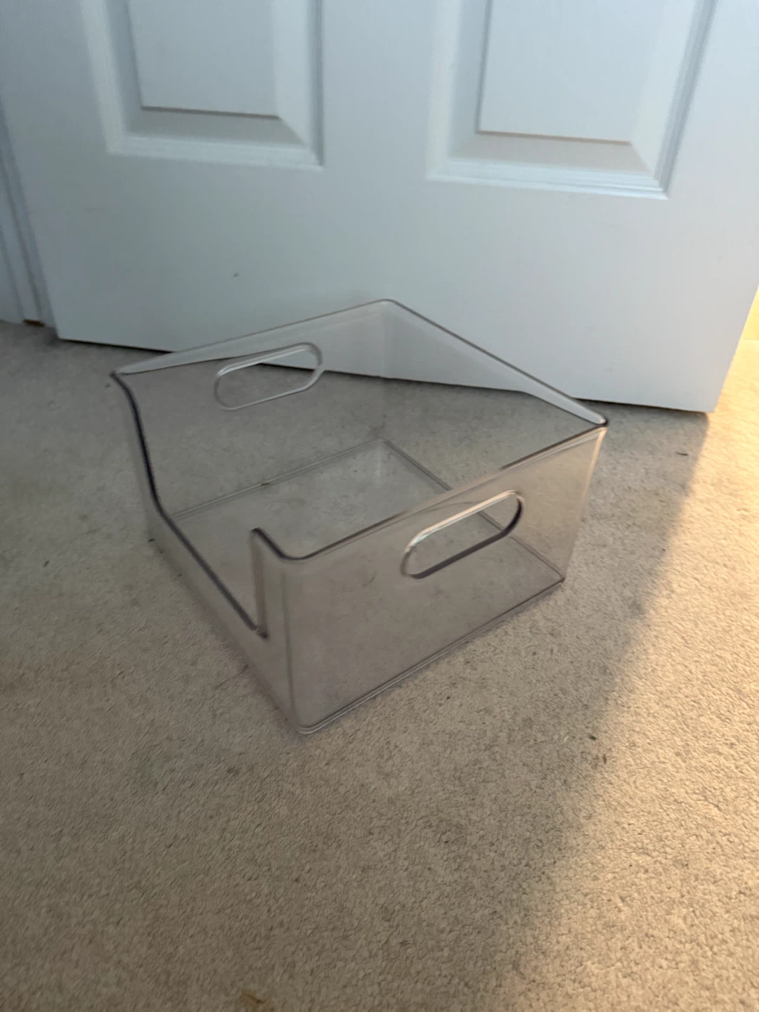 Clear Storage Bin with Handles