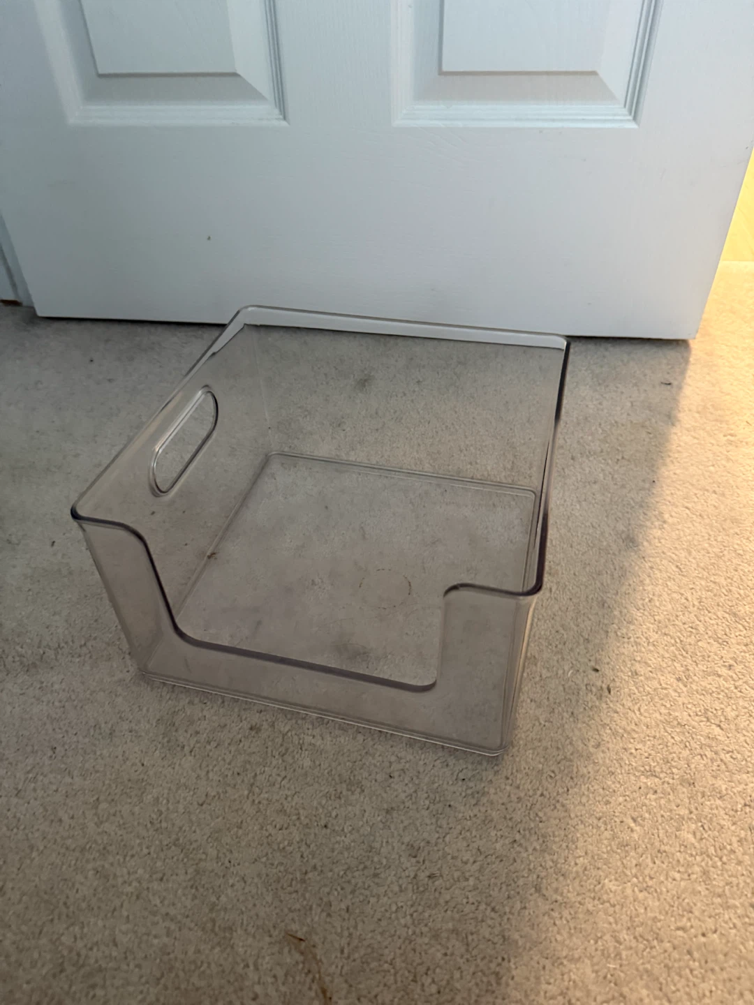 Clear Storage Bin with Handles - photo 2