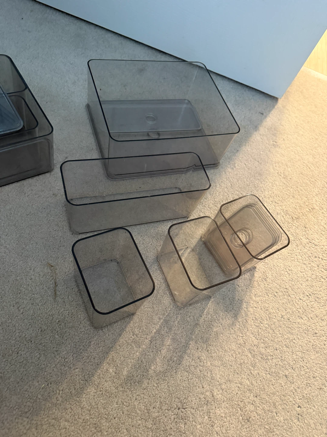 Set of 6 Clear Plastic Storage Containers - photo 2
