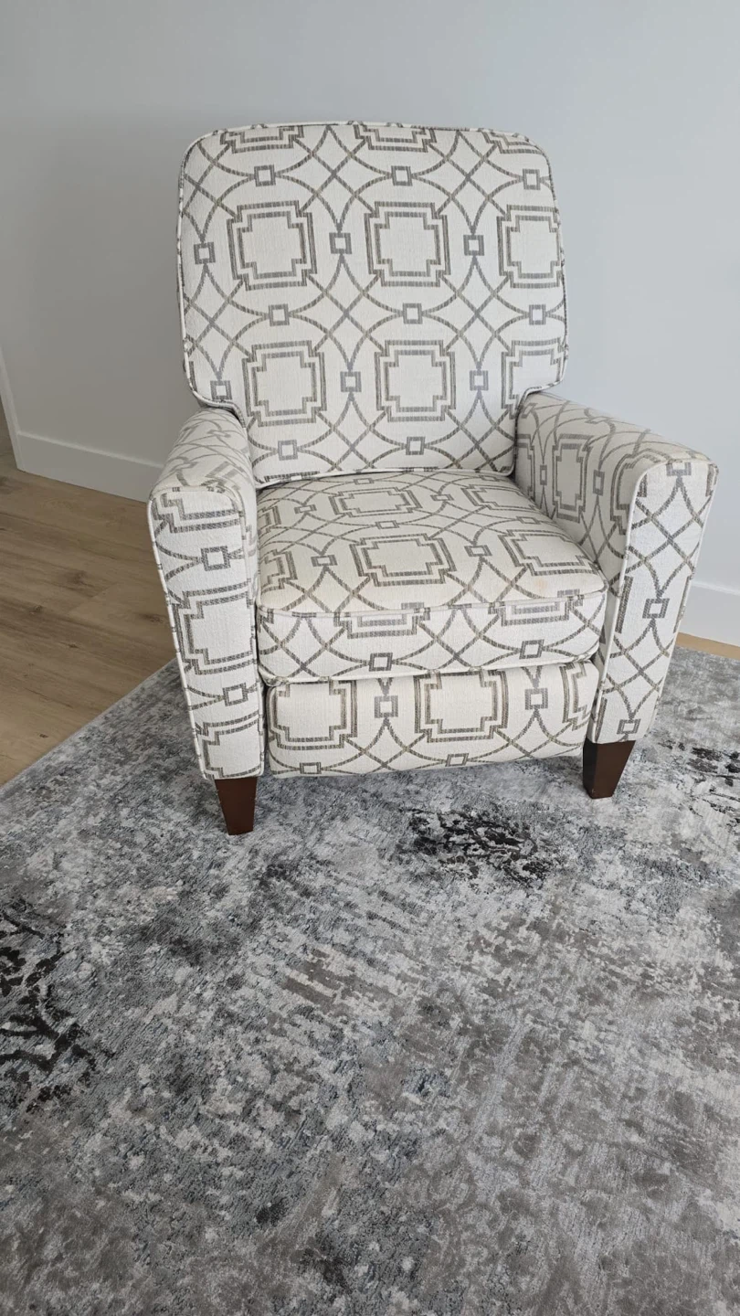 Power Recliner Chair with Geometric Pattern