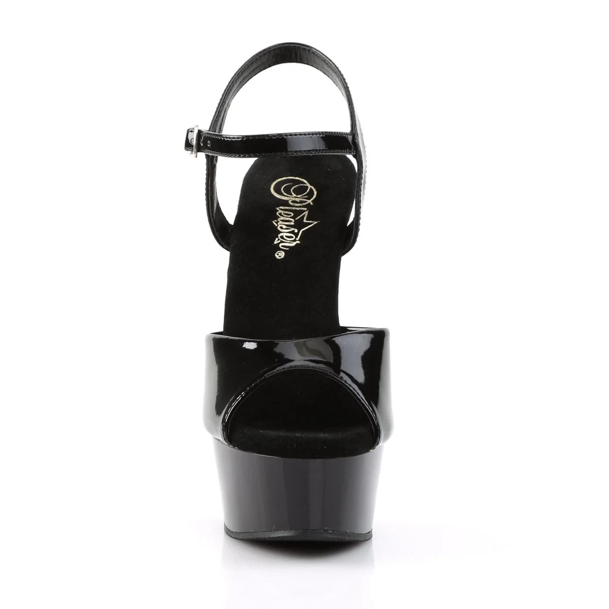 Pleaser Delight-609 Black Patent Platform Heels - photo 3