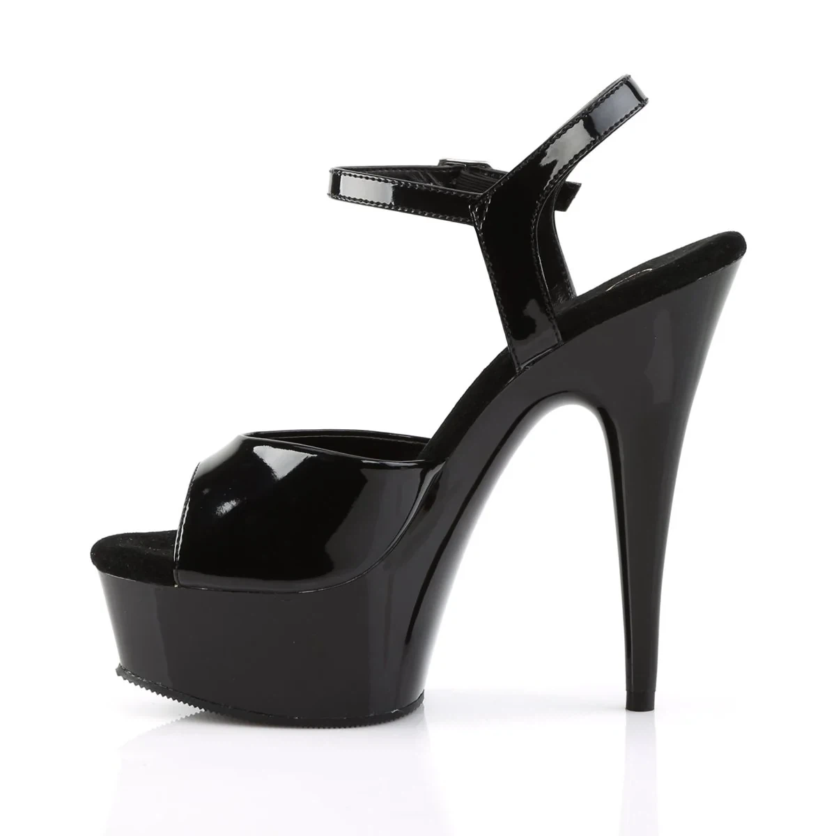 Pleaser Delight-609 Black Patent Platform Heels - photo 4