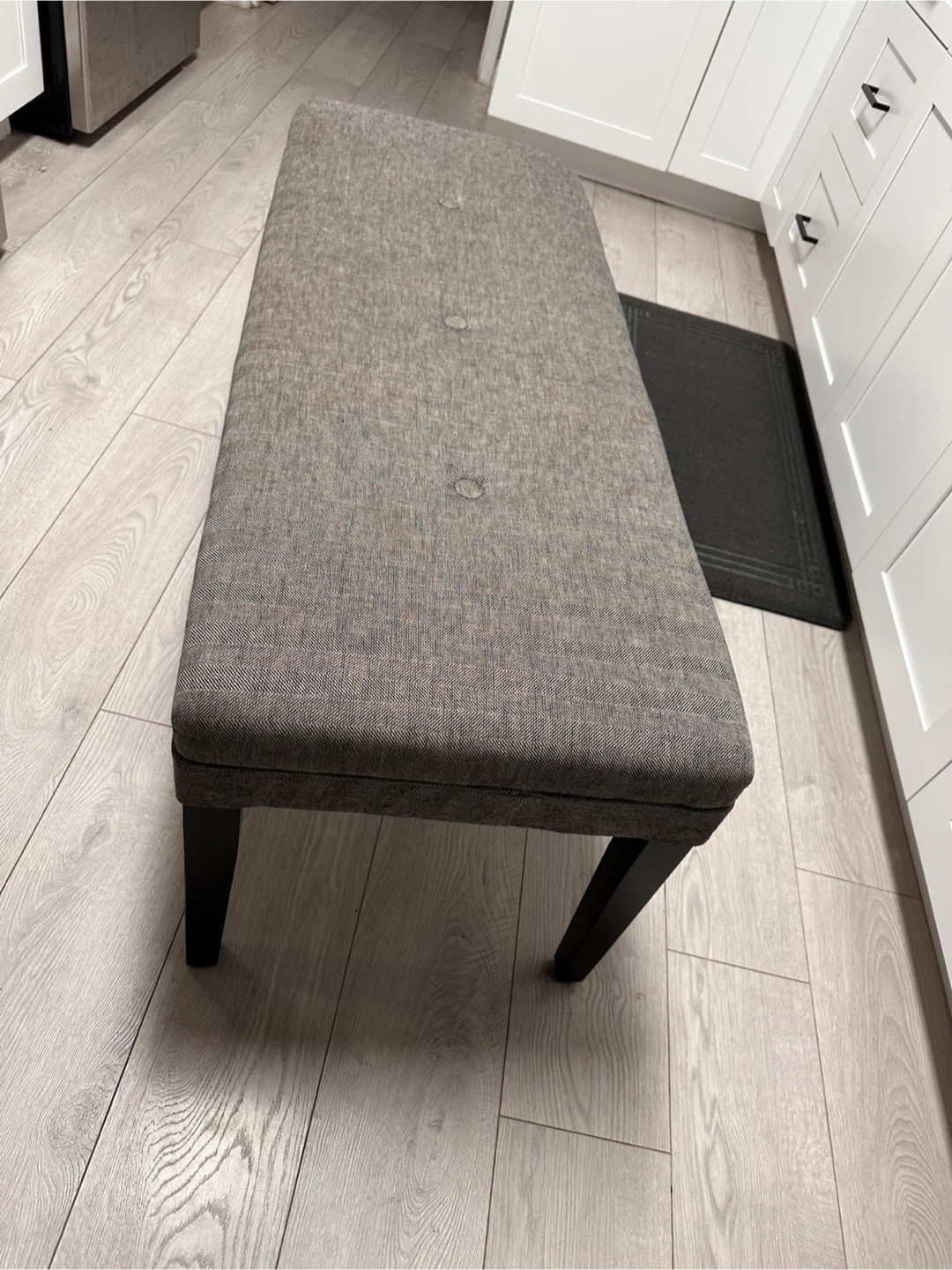 Upholstered Bench with Button Tufting