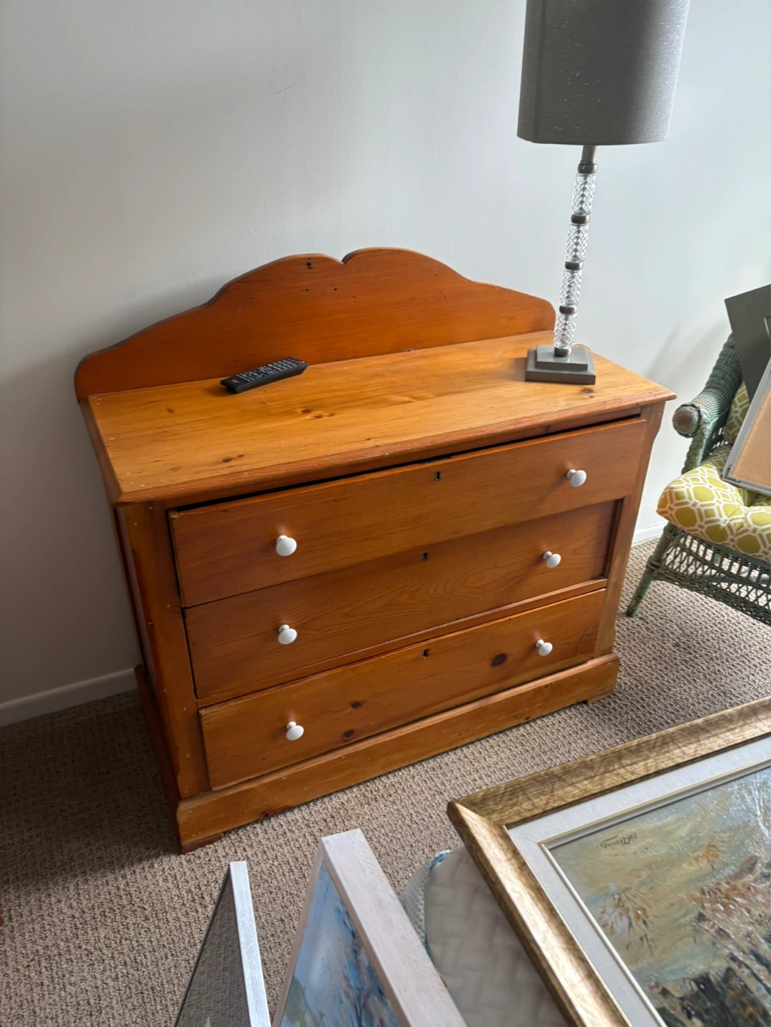 Wooden 3-Drawer Dresser