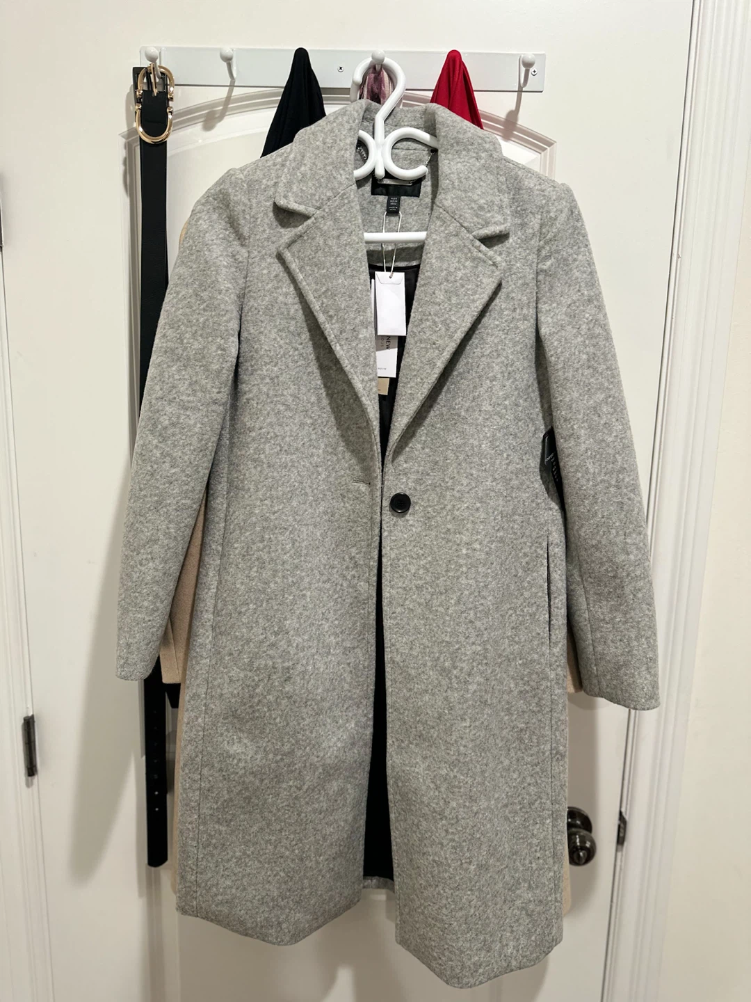 Brand New Grey Knee Length Coat with Tags