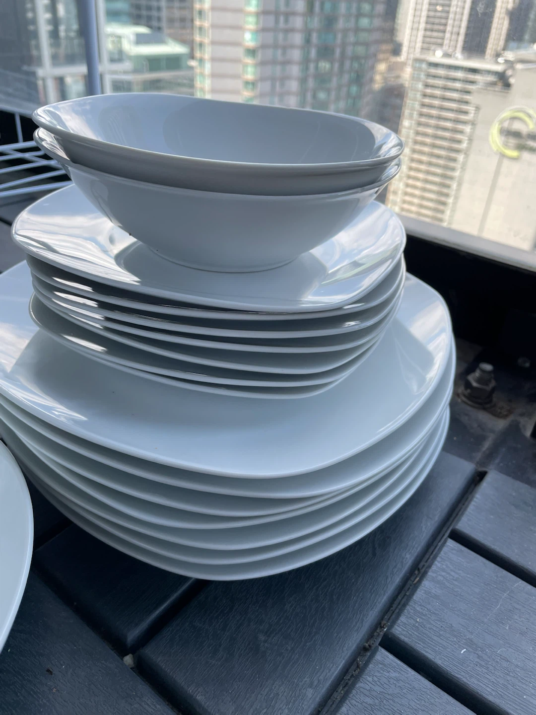 White Square Dinnerware Set