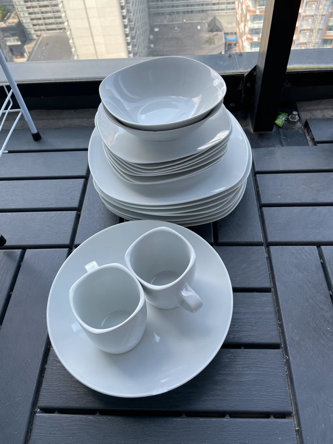 White Square Dinnerware Set - photo 2