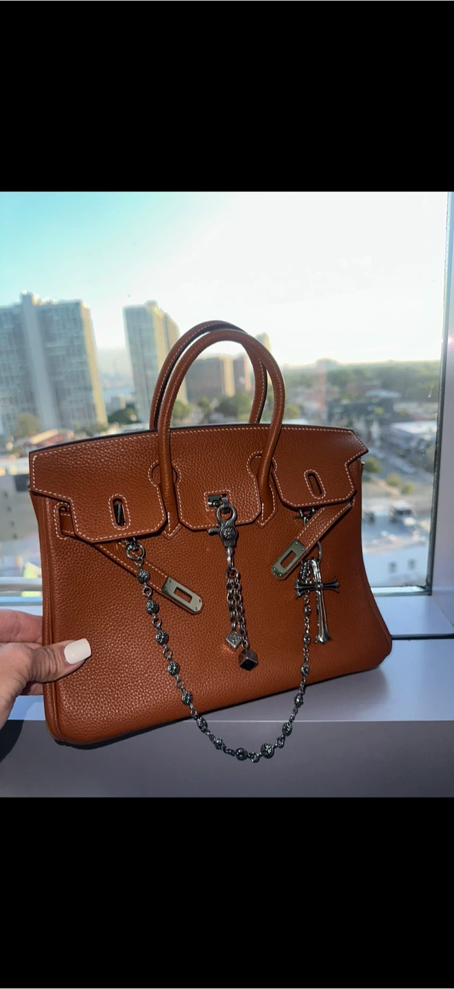 Hermes Birkin Bag with Chrome Hearts Chain - photo 2