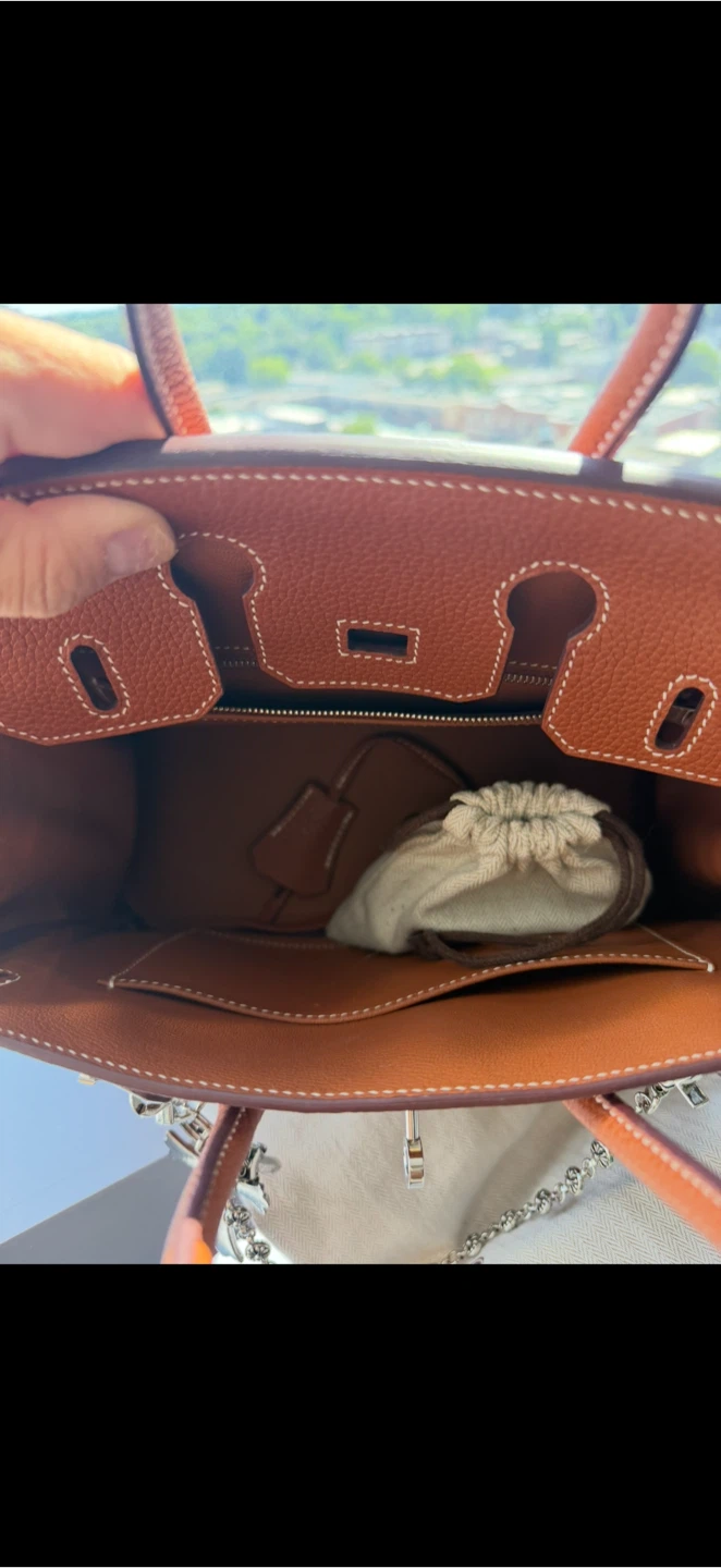 Hermes Birkin Bag with Chrome Hearts Chain - photo 4