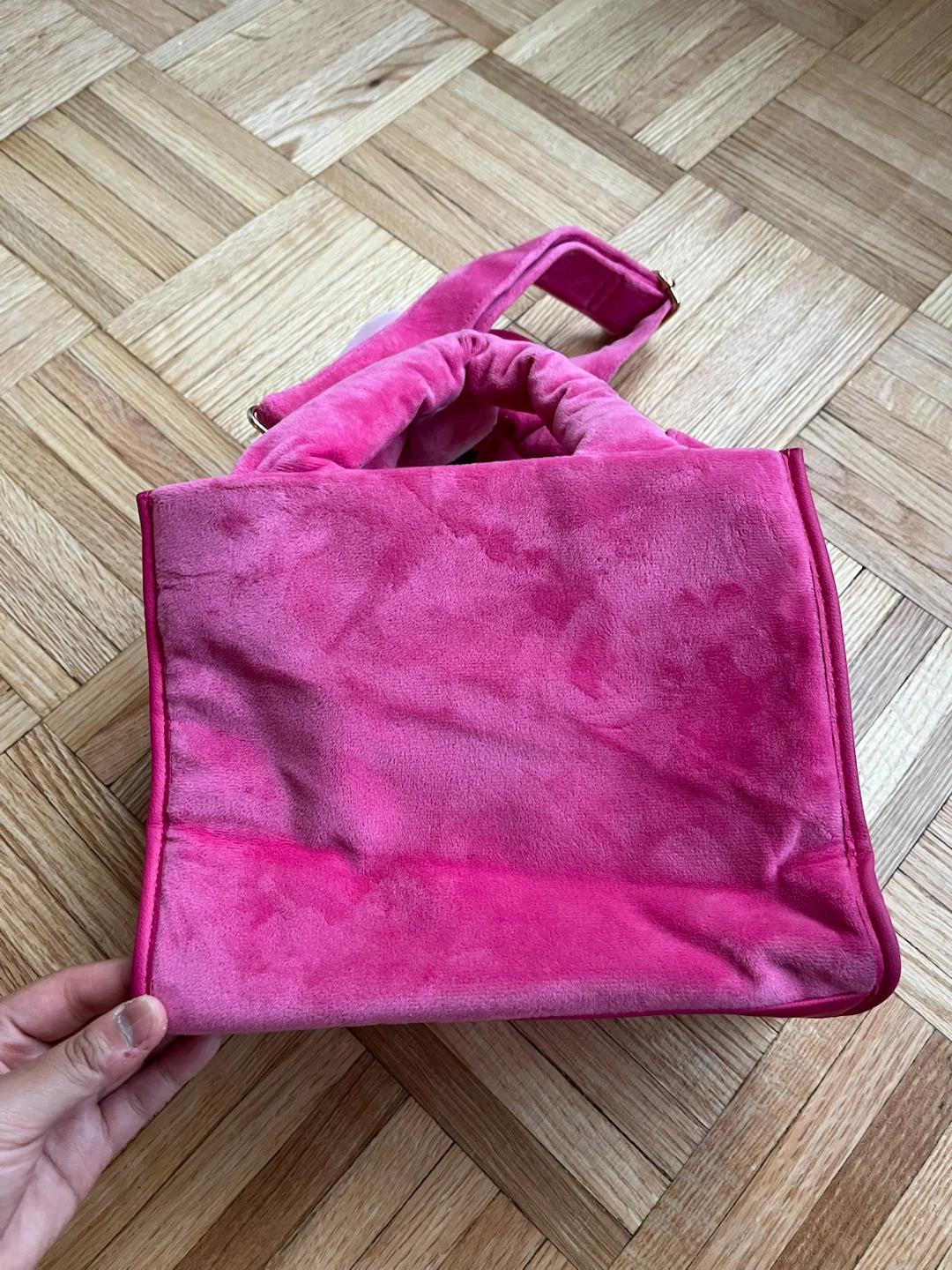 Juicy Couture Free Love Big Spender Hot Pink Fuzzy Mini Tote - photo 5