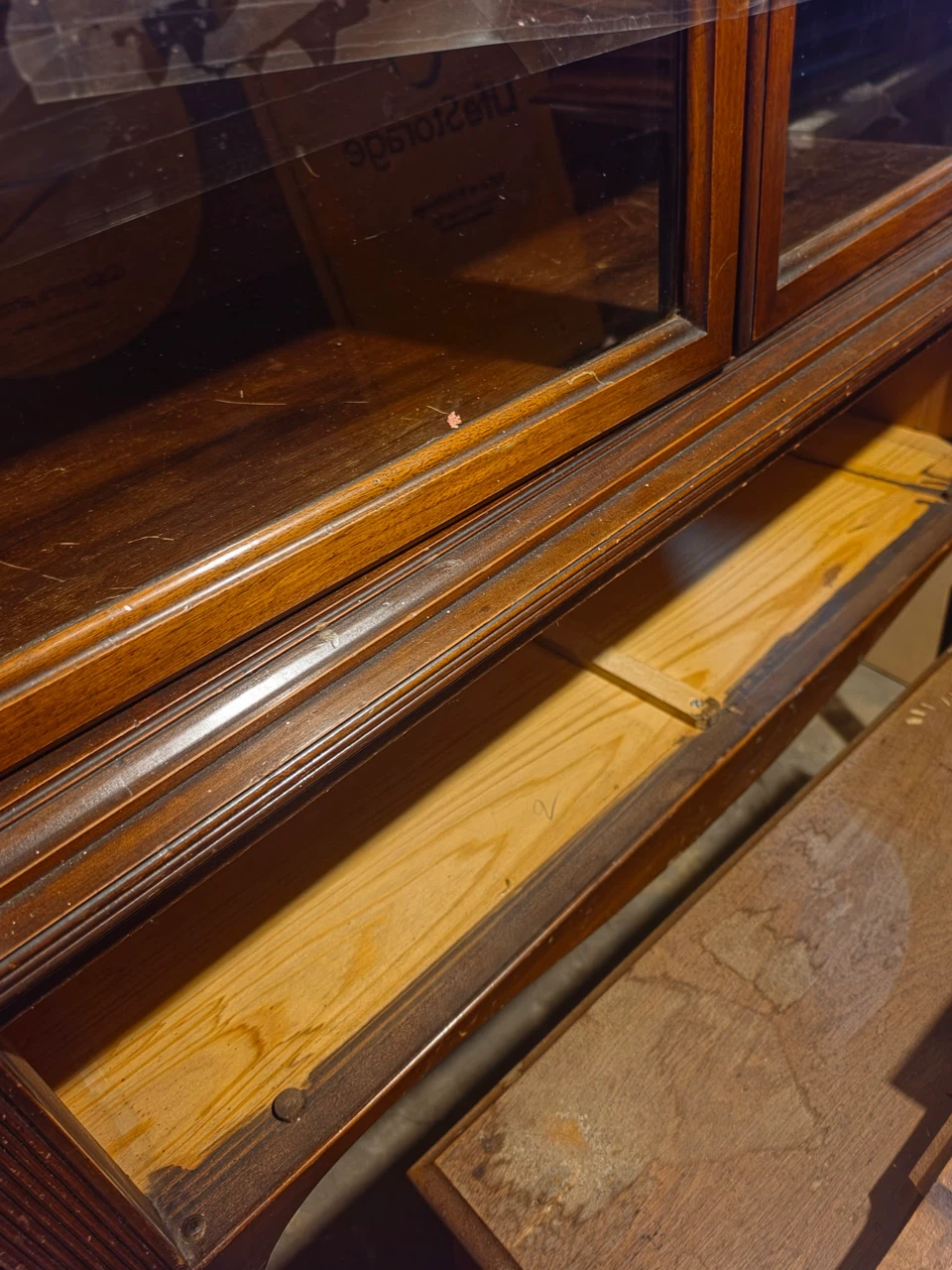 Vintage Wooden Curio Display Cabinet - photo 3