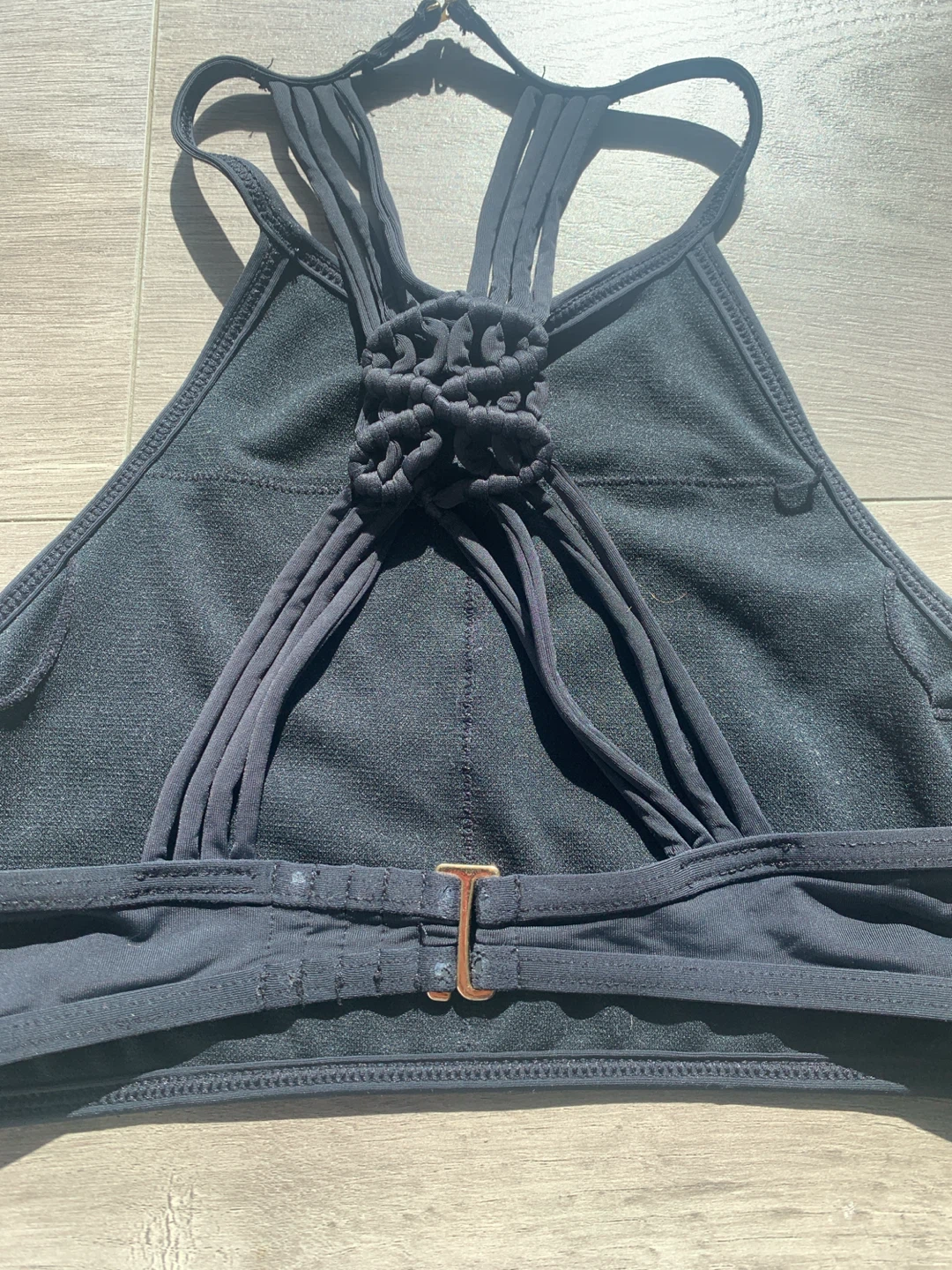 La Vie en Rose aqua Halter Neck Bikini Top with Braided Detail - photo 2