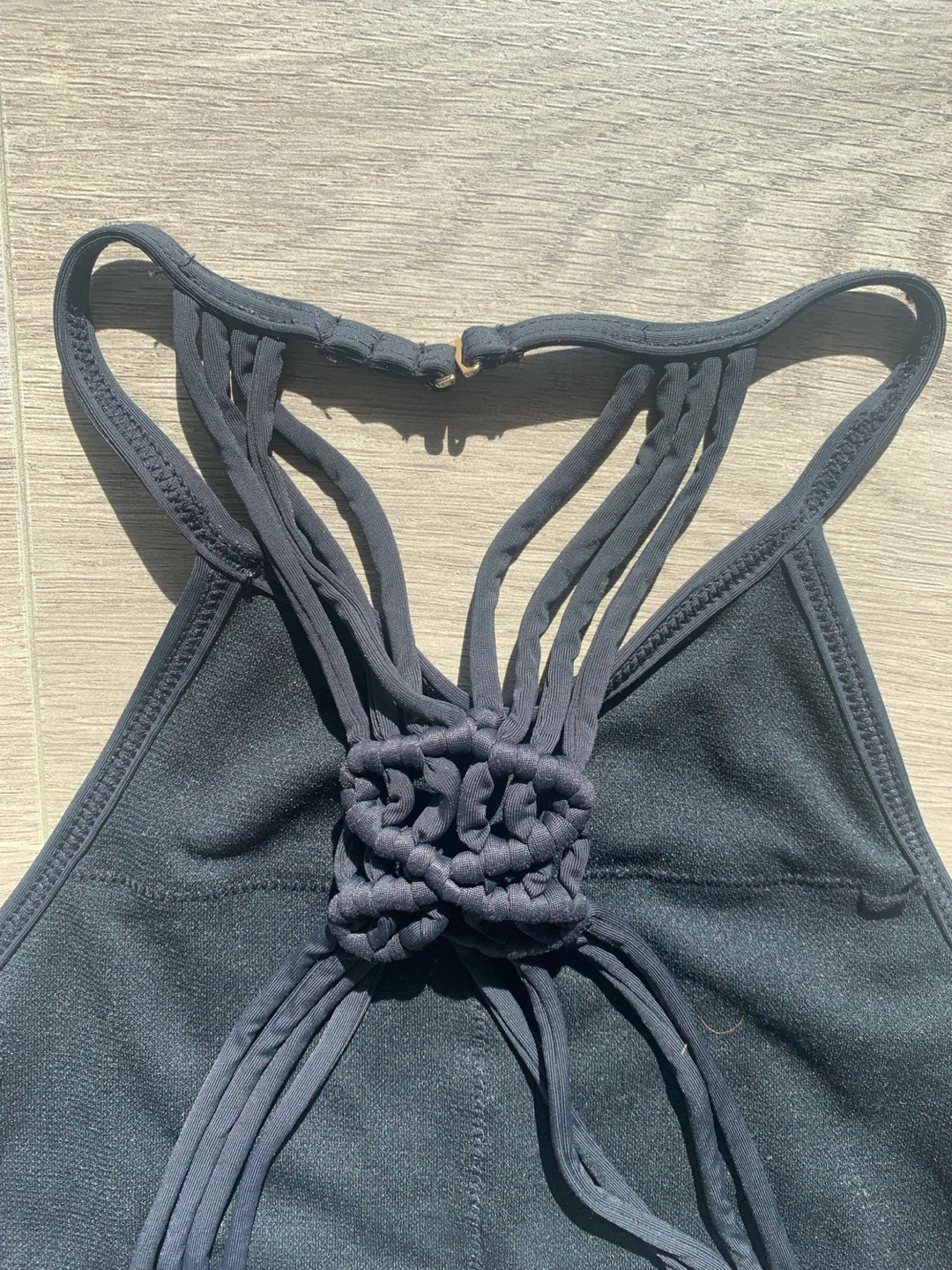 La Vie en Rose aqua Halter Neck Bikini Top with Braided Detail - photo 3