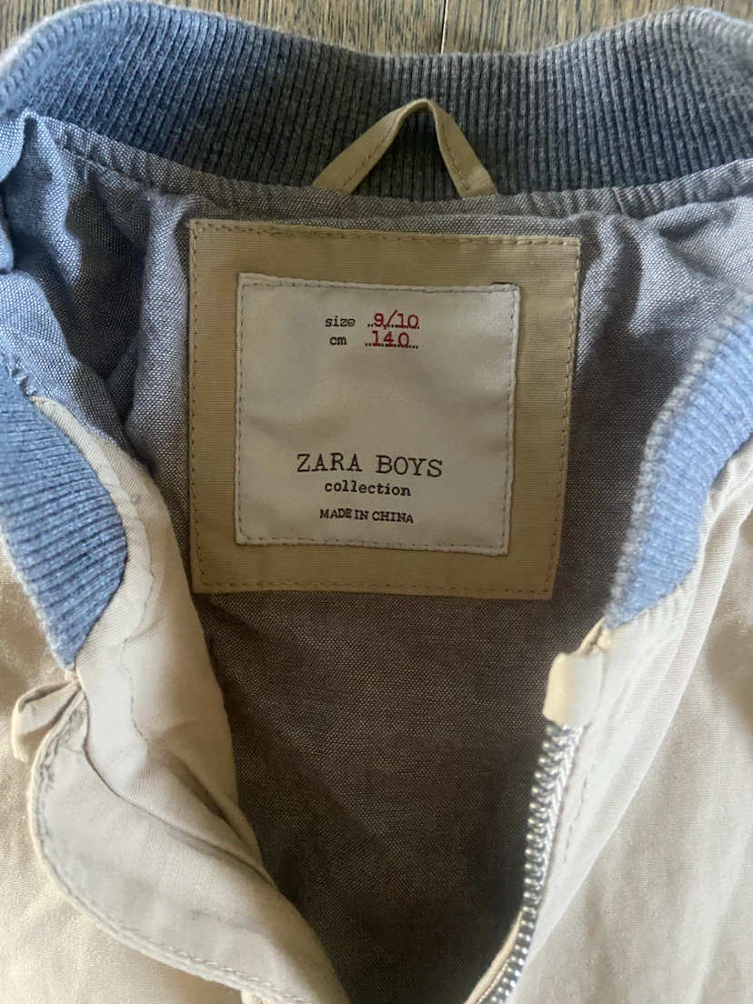 Zara Boys Beige Bomber Jacket Size 9/10 - photo 2