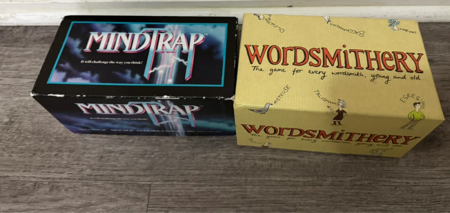 Mind Trap and Wordsmithery Board Games