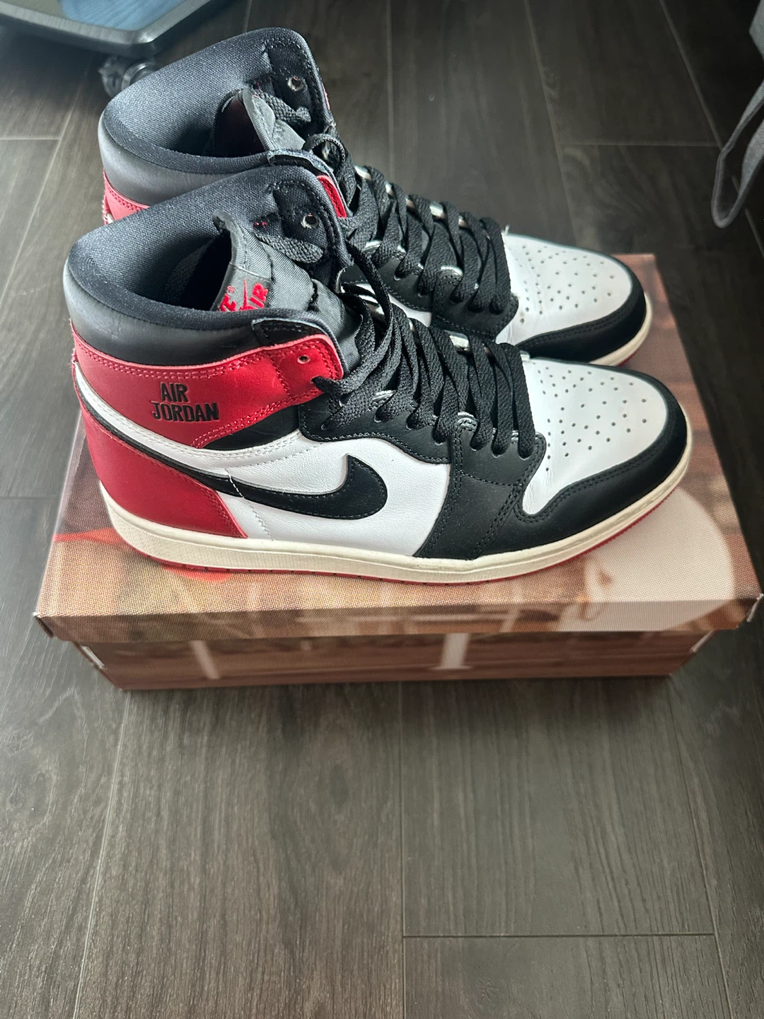 Nike Air Jordan 1 High OG Retro Black Toe Reimagined Size 9.5