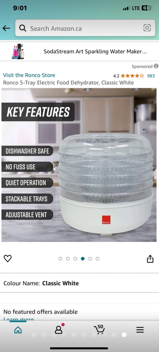 Ronco 5-Tray Electric Food Dehydrator - photo 2